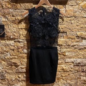 Crochet and Mesh Dress